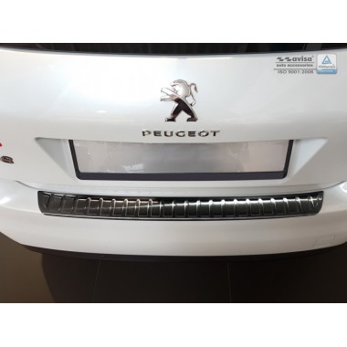 Накладка на задний бампер (черная) Peugeot II 308 FL (2017-) бренд – Avisa главное фото